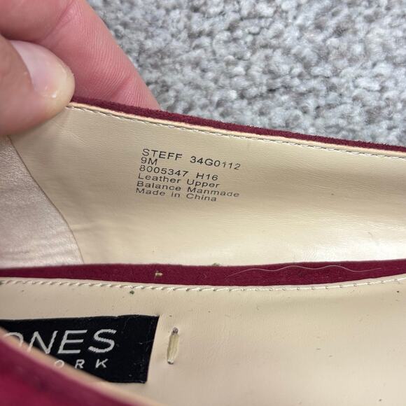 Beautiful Jones New York Suede Maroon Steff Loafer size 9 - Picture 5 of 7